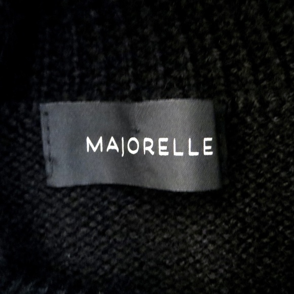 NEW! Majorelle Revolve Knit Black Sweater Dress w/ Gold Sequin Patches SZ M - Picture 5 of 5